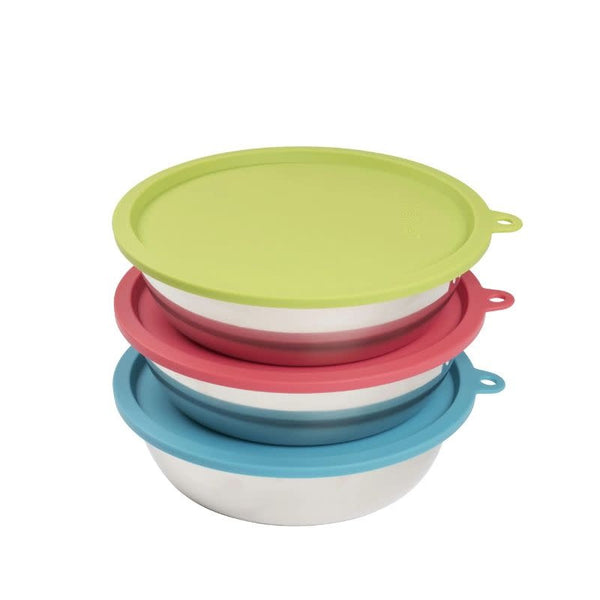 MESSY MUTTS Bowl & Lid 3 Pack Set 6 Cup