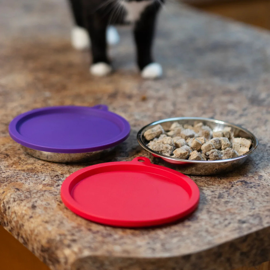 MESSY MUTTS Cat Bowls Set with Lids 2 Pack 1.75 Cup