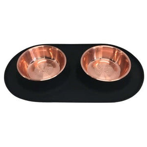 MESSY MUTTS Double Silicone Feeder Copper