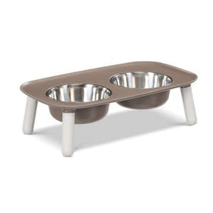MESSY MUTTS Elevated Feeder Gray