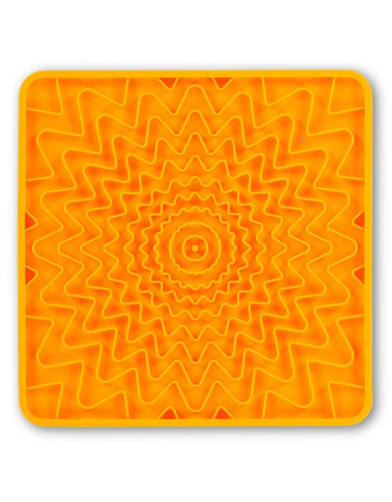 MESSY MUTTS Framed Interactive Lick Mat 10 X 10 Orange