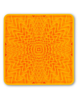 MESSY MUTTS Framed Interactive Lick Mat 10 X 10 Orange