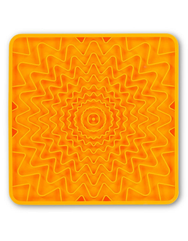 MESSY MUTTS Framed Interactive Lick Mat 10 X 10 Orange