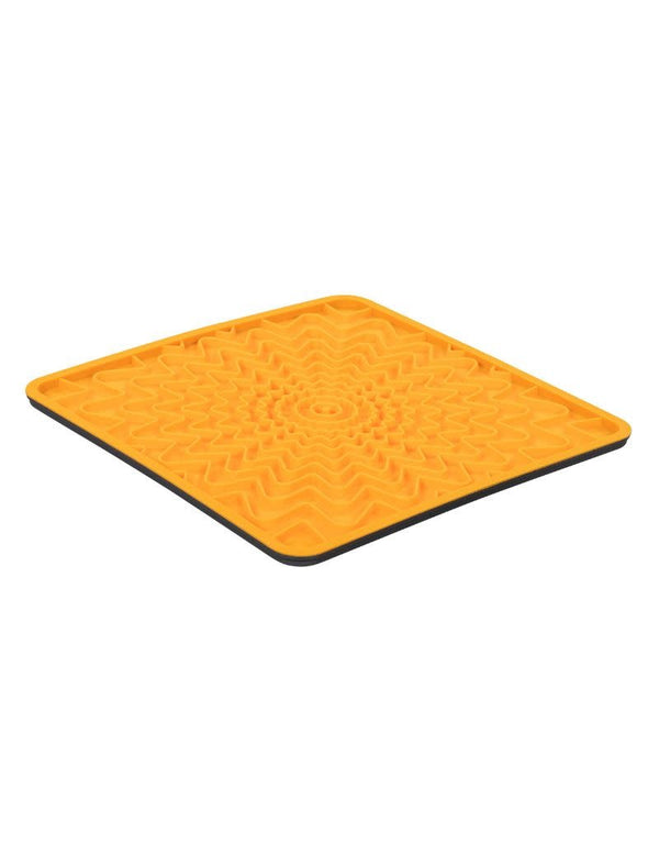 MESSY MUTTS Framed Interactive Lick Mat 10 X 10 Orange