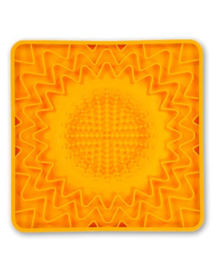 MESSY MUTTS Framed Interactive Lick Mat Bowl 10 X 10 Orange