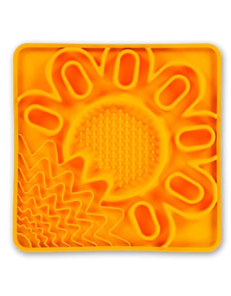 MESSY MUTTS Interactive Multi Surface Lick Mat 10 X 10 Orange