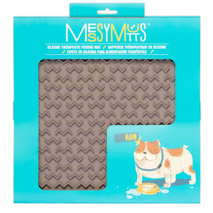MESSY MUTTS Silicone Lick Mat Warm Grey Large