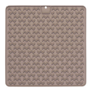 MESSY MUTTS Silicone Lick Mat Warm Grey Medium