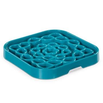 MESSY MUTTS Slow Feeder Square Blue