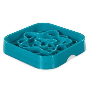 MESSY MUTTS Slow Feeder Square Blue