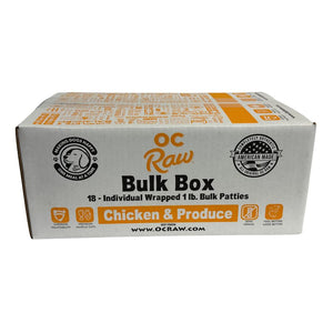 OC RAW Frozen Dog Chicken & Produce Recipe