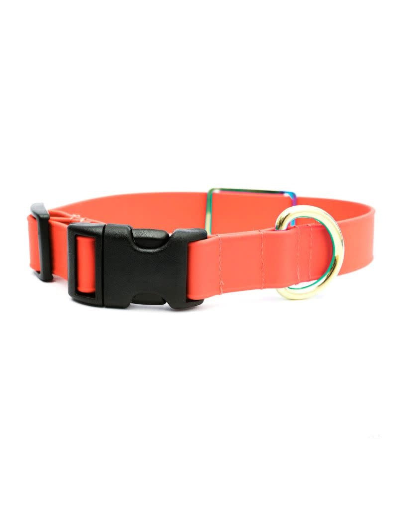 MIMI GREEN Lightweight Biothane Waterproof Dog Collar Bright Orange