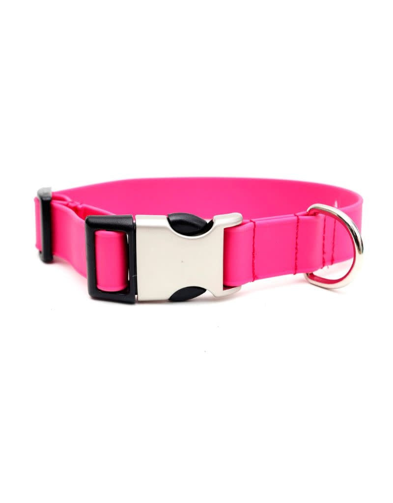 MIMI GREEN Lightweight Biothane Waterproof Dog Collar Pink