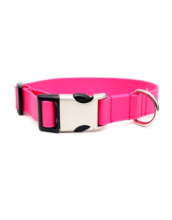 MIMI GREEN Lightweight Biothane Waterproof Dog Collar Pink