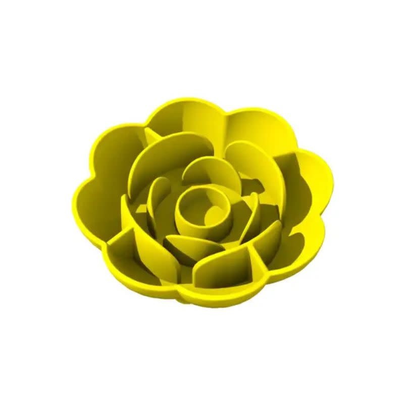MODERN PET Petal Puzzle Slow Feeder Yellow