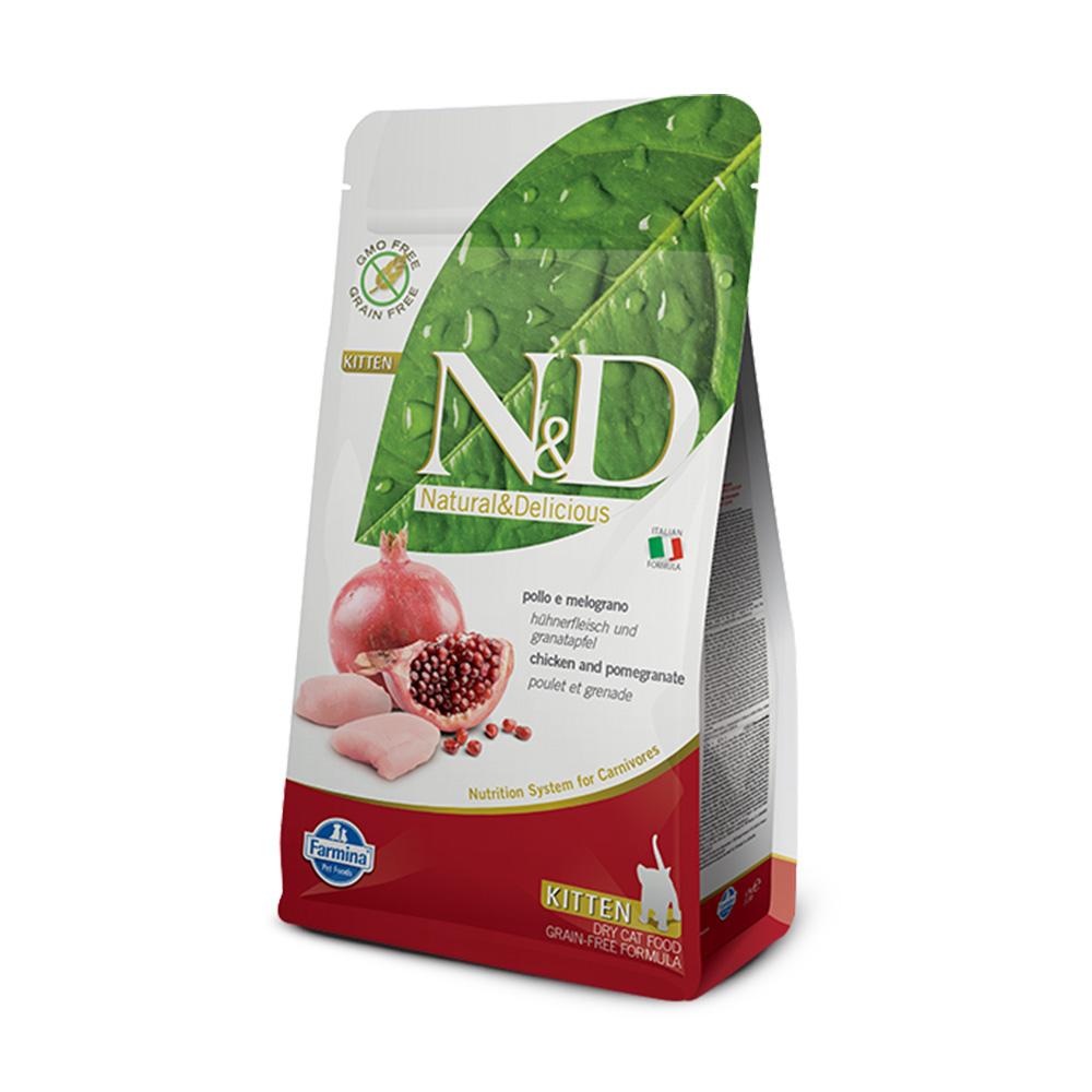 FARMINA Natural & Delicious Prime Grain-Free Chicken & Pomegranate Kitten Dry Cat Food