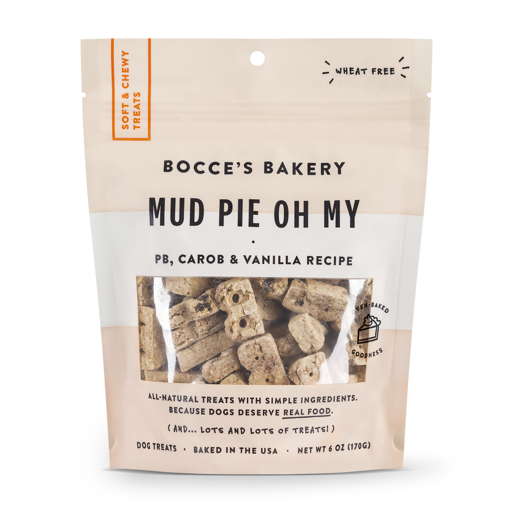 BOCCE'S Soft and Chewy Mud Pie Oh My Dog Treat 6OZ