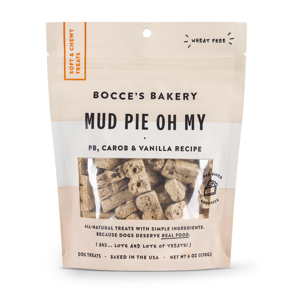 BOCCE'S Soft and Chewy Mud Pie Oh My Dog Treat 6OZ