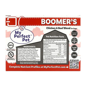 MY PERFECT PET Gently Cooked Dog Food Boomer's Chicken and Beef