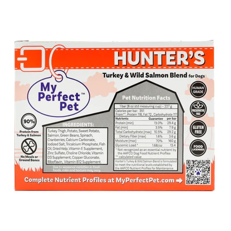 MY PERFECT PET Gently Cooked Dog Food Grain Free Hunter's Turkey and Wild Salmon