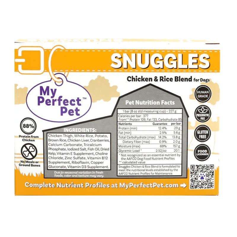 MY PERFECT PET Gently Cooked Dog Food Snuggle's Chicken and Rice
