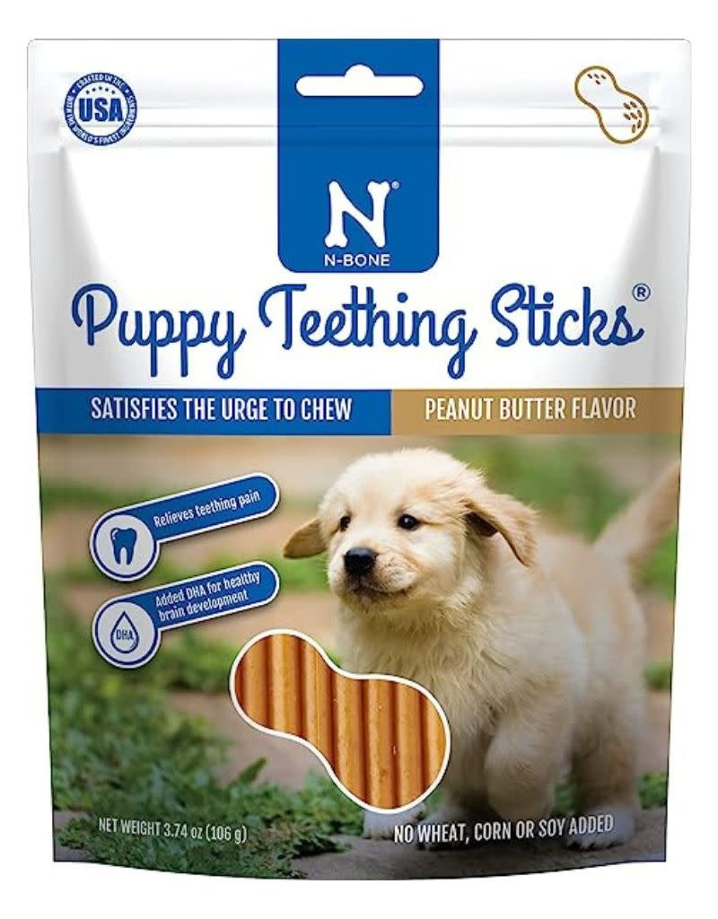 N-BONE Puppy Teething Sticks Peanutbutter 17 CT