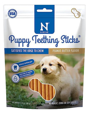 N-BONE Puppy Teething Sticks Peanutbutter 17 CT