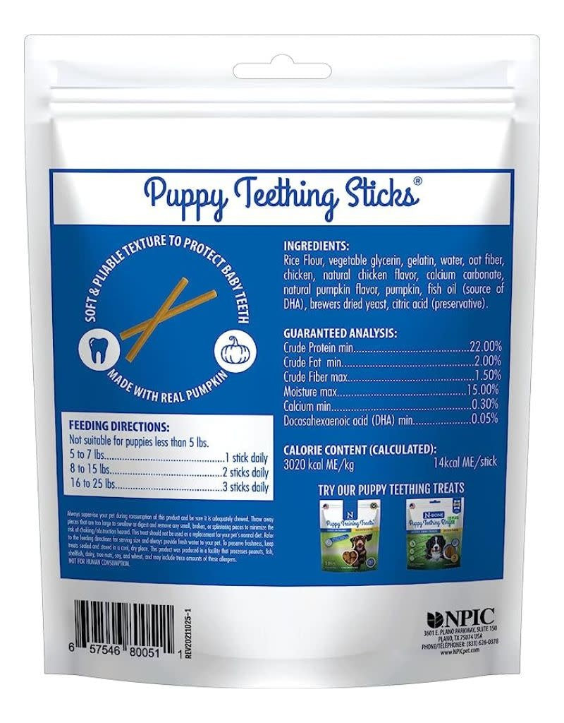 N-BONE Puppy Teething Sticks Pumpkin 17 CT