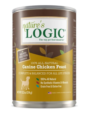NATURE'S LOGIC Chicken Canned Dog Food CASE 12/13.2oz