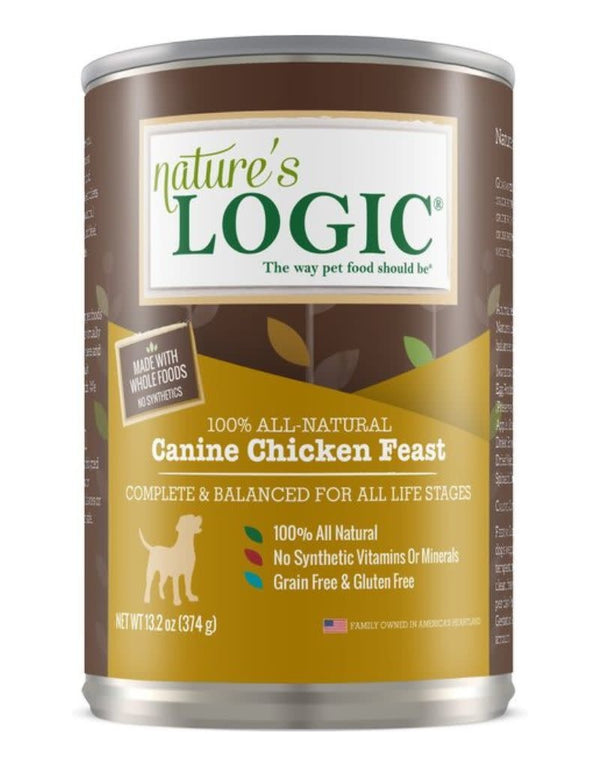 NATURE'S LOGIC Chicken Canned Dog Food CASE 12/13.2oz