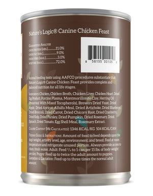 NATURE'S LOGIC Chicken Canned Dog Food CASE 12/13.2oz