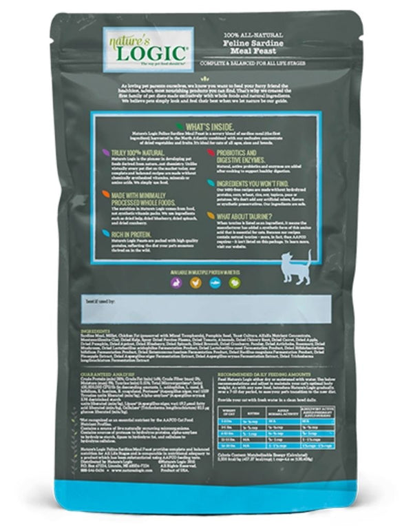 NATURE'S LOGIC Dry Cat Food Sardine
