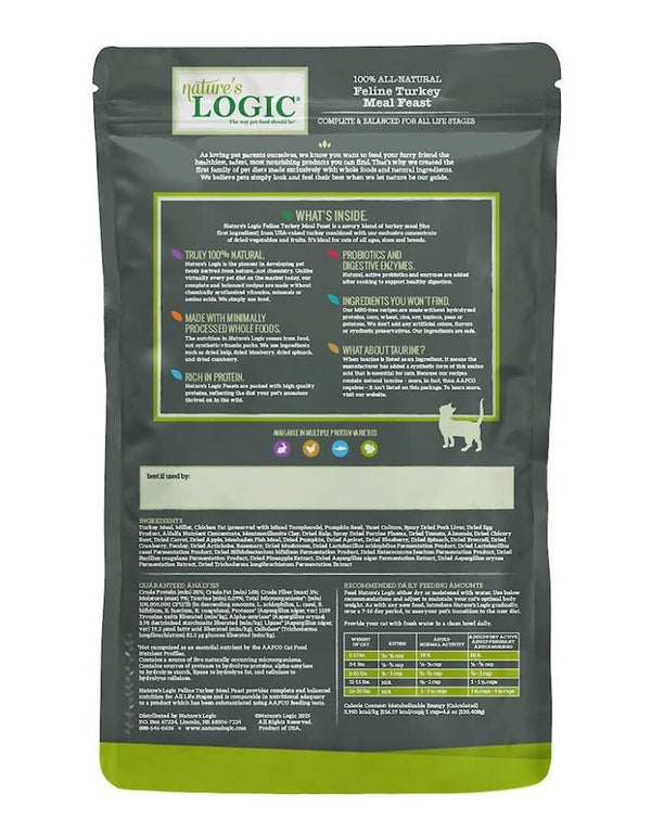 NATURE'S LOGIC Dry Cat Food Turkey