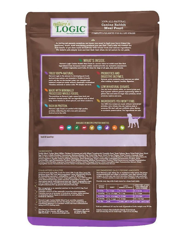 NATURE'S LOGIC Rabbit Dry Dog Food