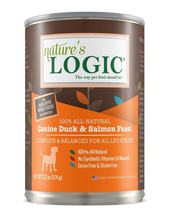 NATURE'S LOGIC Duck/Salmon Canned Dog Food CASE 12/13.2oz