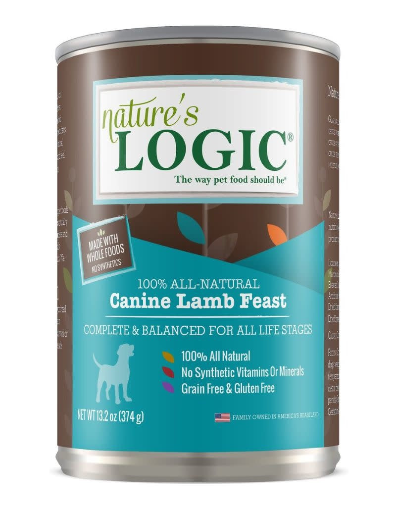 NATURE'S LOGIC Lamb Canned Dog Food CASE 12/13.2oz