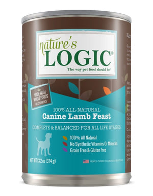 NATURE'S LOGIC Lamb Canned Dog Food CASE 12/13.2oz