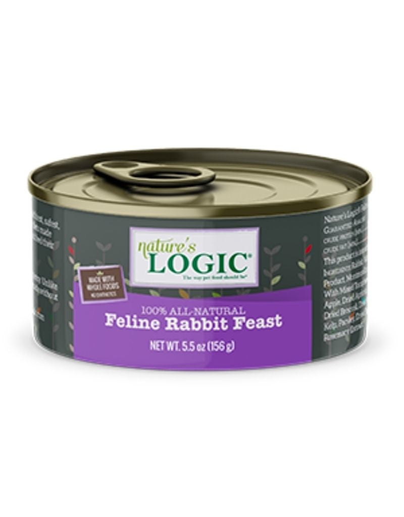 NATURE'S LOGIC Rabbit Canned Cat Food 5.5oz CASE/24