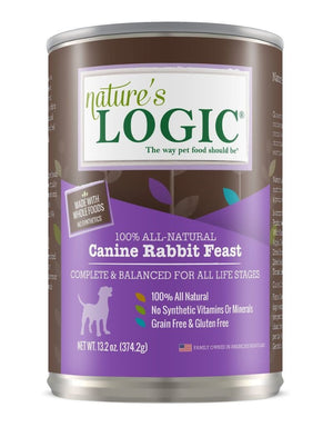 NATURE'S LOGIC Rabbit Canned Dog Food CASE 12/13.2oz