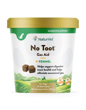 NATURVET Dog No Toot Gas Chew 70CT