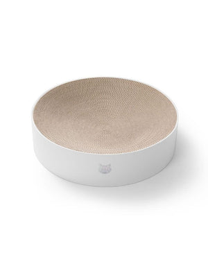 NECOICHI Bowl-Shaped Cozy Cat Scratcher Bowl Holographic White