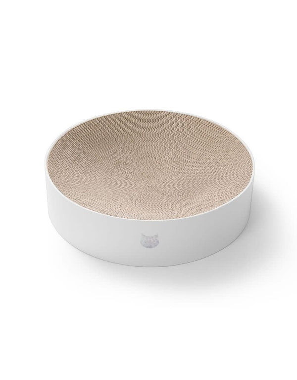 NECOICHI Bowl-Shaped Cozy Cat Scratcher Bowl Holographic White