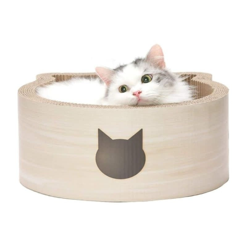 NECOICHI Cat-headed Scratcher Bed Birch Large