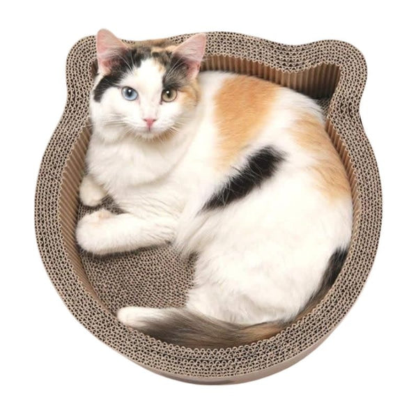 NECOICHI Cat-headed Scratcher Bed Birch Large