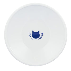 NECOICHI Extra Wide Raised Cat Food Bowl Nordic Blue