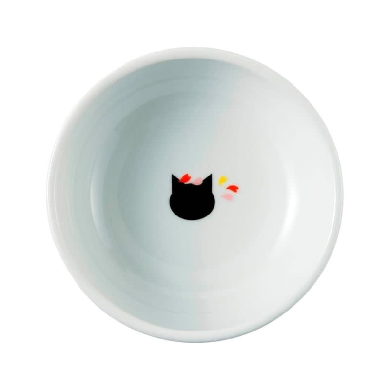 NECOICHI Raised Cat Food Bowl with Sakura Design
