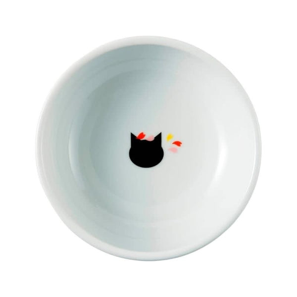 NECOICHI Raised Cat Food Bowl with Sakura Design