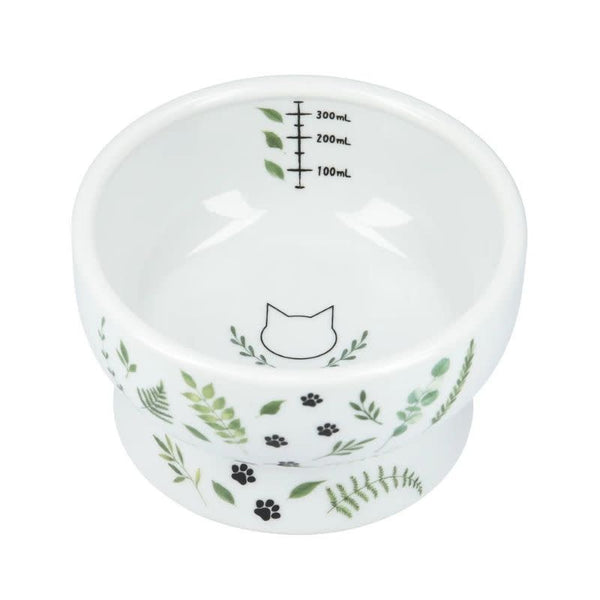 NECOICHI Raised Cat Water Bowl Go Green