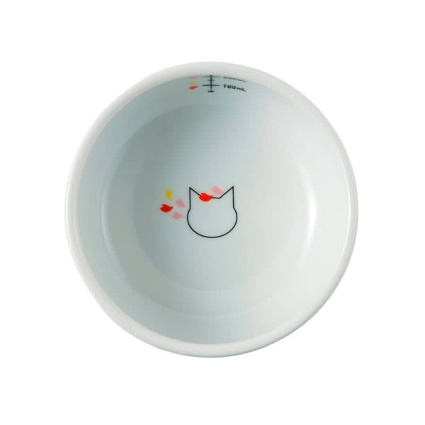 NECOICHI Raised Cat Water Bowl with Sakura Design