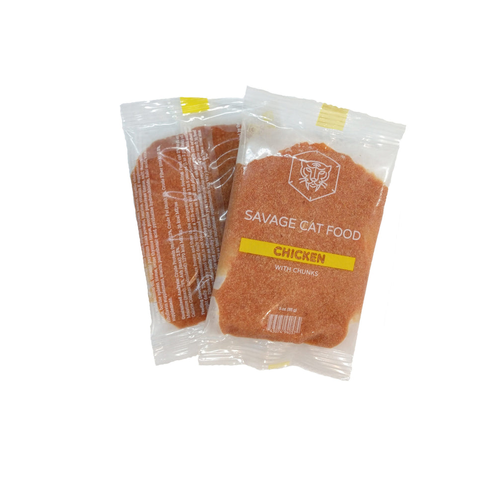 SAVAGE CAT Frozen Raw Cat Food Chicken 3OZ